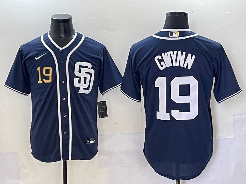 Men 2025 San Diego Padres #19 Gwynn Blue Game Nike MLB Jersey style 24